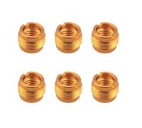 Ruiwaer 6pcs Microfono Cantilever Staffa Shock Adapter Dado 3/8 a 5/8 Oro Adatto alla maggior parte dei microfoni USB Shock Mount Boom Arm Adattatore filettato