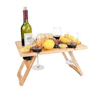 ruixin Tavolo da picnic per esterni, 2 in 1, pieghevole, con 4 bicchieri da vino e 1 supporto per bottiglia di vino, tavolo da spiaggia per picnic, giardino, campeggio, spiaggia, accessori da picnic