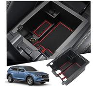 Ruiya Compatibile con Mazda CX-5 2017-2024 2025 Braccioli Portaoggetti Organizer, Console Centrale Portaoggetti CX-5 Consolle Braccioli Vano Contenitore Portaoggetti Mazda CX-5 Accessori