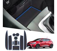 Ruiya per Renault Clio 4 2013-2018 Antiscivolo Interno Tappetini, Clio 4 Tappetini in Gomma per Auto Tappetino Bracciolo Protezione Scanalatura Porta Interni Tappetini Gomma Clio 4 Accessori