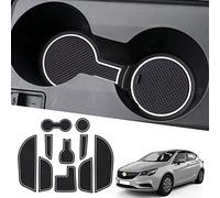 RUIYA Tappetini in Gomma per Auto,Tappetino Antiscivolo per O pel Astra 2016-2020 Bracciolo Protezione Antipolvere Tappetini in Gomma Scanalatura Porta Interni Auto Accessori(bianco)