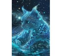 RUIYANMQ 1000 Pieces,Puzzle Colorato,Puzzle Gifts ，Cat Abstract Starry Sky Posters ，Divertente Giocattolo Personalizzato Per Adulti ，Giochi Per Ridurre Lo Stress In Famiglia ，Wall Decor,Dx81Zp