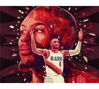RUIYANMQ Basketball Player Damian Lillard Posters - 1000 Pezzi - Arte Puzzle - Giochi Di Memoria Per Adulti - Giocattoli Per Alleviare Lo Stress Familiare Gifts - Ex151Zx