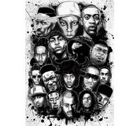 RUIYANMQ Classic Singers Rapper Posters - 1000 Pezzi Puzzle - Giochi Di Memoria Per Adulti - Giocattoli Per Alleviare Lo Stress Familiare - Room Decorazioni Da Parete Gifts - Ex260Zx