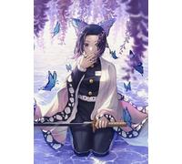 RUIYANMQ Puzzles 1000 Pezzi - Japanese Animes Demons Kochou Shinobus - Arte Puzzle - Giochi Di Memoria Per Adulti - Giocattoli Per Alleviare Lo Stress Familiare - Ex37Zx