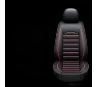 RuiYiL 9 Pezzi Auto Set Coprisedili Pelle per Golf VII 7|Golf 7 GTE/Golf GTD 2011-2018 2019 2020, Set Copri Sedile per Anteriori Traspirante Impermeabile Coprisedili Protezioni Sedile,B/Black-Red