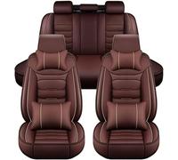 RuiYiL 9 Pezzi Auto Set Coprisedili Pelle per Toyota Yaris Cross SUV 2021-2022 2023 2024, Set Copri Sedile per Anteriori Traspirante Impermeabile Coprisedili Protezioni Sedile,E/Brown