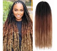 RuiYok 24" Marley Treccia Di Capelli 8 Pacchetti Marley Capelli Trecce All'uncinetto Ombre Elastico Afro Kinky Treccia Crochet Capelli Per Crochet Faux Locs Intrecciato Sintetico Extension Per Capelli