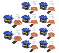 RUIZHI 10 pezzi 9G Micro Servo Motore,Micro Servo Motore 9G, 9G Micro Servo Motore Kit per RC Robots Arm/Hand/Walking Elicottero Aereo Auto Barca Controllo con Cavo Mini Servos Arduino Project