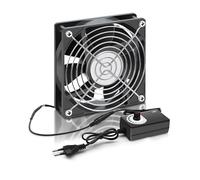 RUIZHI 120mm 12V PC Ventola per Alloggiamento - Velocità del Vento Regolabile, Ventilatore per PC, Ventilatore AC 220V - 240V, 2750Rpm, Portatile PC Ventilatore per TV, Radio, Router, Doppia
