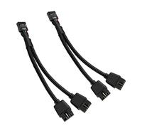 RUIZHI 2 PZ cavo di prolunga doppio da presa USB 2.0 a 9 poli a connettore a 9 pin, nylon intrecciato, per scheda madre interna del computer (nero)