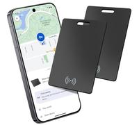 RUIZHI Android Smart Tracker 2 er Pack, funziona con Google Find My App, 1,8 mm portafoglio Tracker supporta la ricarica wireless e IP68 impermeabile, per chiavi, non disponibile per Huawei