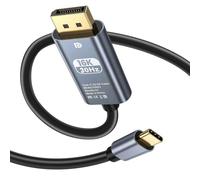 RUIZHI Cavo adattatore 8K DisplayPort a HDMI 2M - DP 1.4 a HDMI 2.1, supporta 8K@60Hz / 4K@120Hz, unidirezionale da sorgente DP a display HDMI, compatibile con laptop, per PC, monitor