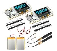 RUIZHI ESP32 V3 LoRa Board per Meshtastic, LoRa ESP32 V3 Moduli con 868MHz Antenne e 3000mAh Batteria con 0,96″ OLED Display e WiFi Bluetooth 1262 Chip Compatibilità con Meshtastic IoT Arduino(2 Pcs)