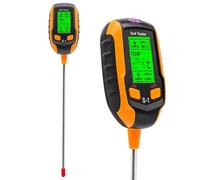 RUIZHI Phmetro Terreno 4 in 1,Tester del Suolo, pHmetro del Suolo Umidità del Terreno Sensore Adatto per Prati, Serre, Giardini, Fattorie