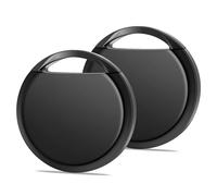 RUIZHI Smart Tag Compatibile con l'app Dov'è, Localizzatore Solo iOS, Smart Localizzatore per Bagagli, Bici, Chiavi, Localizzatore Air Bluetooth, Nero, 2 Confezioni