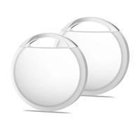 RUIZHI Smart Tag Compatibile con l'app Dov'è, Localizzatore Solo iOS, Smart Localizzatore per Bagagli, Bici, Chiavi, Localizzatore Air Bluetooth, Bianco, 2 Confezioni