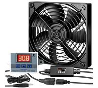 RUIZHI Ventola USB per PC, 120 mm, 5 V, ventola per alloggiamento con regolatore di temperatura digitale, ventola USB, doppio cuscinetto a sfera - 3 velocità regolabili PC Fan CPU Cooler per PS5