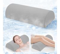 Ruizman Cuscino per gambe, cuscino rinfrescante per ginocchia per dormire sulla schiena, cuscino a mezza luna per letto, cuscino sotto il ginocchio in memory foam, per dormire su schiena e piedi