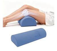 Ruizman Cuscino per ginocchia per dormire sulla schiena, cuscino di supporto per gambe per letto con copertura rinfrescante, cuscino in memory foam a mezza luna sotto il ginocchio, per chi dorme sulla
