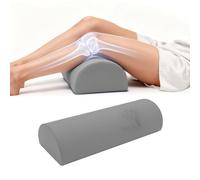 Ruizman Cuscino per ginocchia per dormire sulla schiena, cuscino per sollevare le gambe, cuscino sotto il ginocchio in memory foam, per dormire sulla schiena, design a mezza luna, fodera rinfrescante
