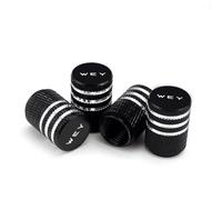 RUIZOGGUD 4 Pezzi Auto Cappucci delle valvole,per Great Wall WEY Coffee 01 Mocca DHT-PHEV vv5 vv6 vv7 XEV Tappi Valvole Pneumatici Parapolvere Antiruggine Perdite Tappini Accessori,Black