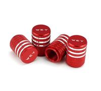 RUIZOGGUD 4 Pezzi Auto Cappucci delle valvole,per Great Wall WEY Coffee 01 Mocca DHT-PHEV vv5 vv6 vv7 XEV Tappi Valvole Pneumatici Parapolvere Antiruggine Perdite Tappini Accessori,Red