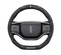 RUIZOGGUD Auto Coprivolante,per Lincoln MKZ MKT MKC MKX MKS Navigator Aviator Nautilus Corsair Volanti Coprivolante Fibra di Carbonio Antiscivolo Traspirante Coprivolanti Accessori Interno,Type D