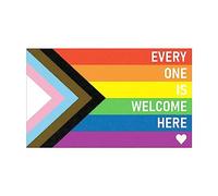 rujjftsy 1 adesivo con scritta "Everyone Is Welcome Here", adesivi LGBT uguaglianza arcobaleno, adesivo LGBT Pride Everyone is Welcome Here Adesivi per auto Rainbow Pride Gay Lesbiche Equality