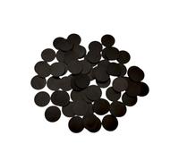 rukauf 100 chip da gioco nero in plastica per dischi di ricambio Lotto circa 100 pezzi 18 mm - per giochi tradizionali, bingo, gioco della lotteria, loto russo