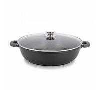 rukauf HQ Premium XL - Padella per arrosti con Rivestimento in Ceramica e Granito, 6 l, Diametro: 36 cm, Manico con Design