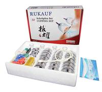rukauf HQ XXL Set di 32 Emospasia (Cupping Set) (con magneti) Massaggio Vuoto con Coppette