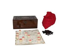 rukauf Lotto russo (Loto) - Set da gioco in scatola di legno splendidamente decorata con figure in legno, gioco di famiglia