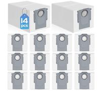 RUKHOOL 14 Sacchetti Polvere per Roborock QV 35A / QRevo/ 35S / Qrevo S/Saros 10R / Z70/ S8 MaxV Ultra/Qrevo Pro/Qrevo Edge/Qrevo Curv/Qrevo Slim/Qrevo Master/QR 598/798 Sacchetto Ricambi