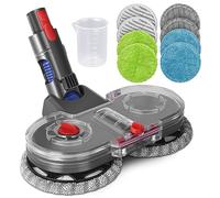 RUKHOOL Testa di Mocio Elettrico Lavapavimenti per Dyson V7/ V8/ V10 / V11 / V15 Aspirapolvere Attacco Mocio Elettrico Serbatoio D'acqua Removibile 8 Spazzole Contenitore Di Riempimento