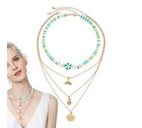 Rukjmqi Collana Spiaggia,Catena Con Pendente Stella Marina - Collana Regolabile Impermeabile Alla Moda Per Abbigliamento Casual Matrimoni Compleanni Balli Di Fine Anno Vacanze Damigelle
