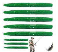 Rukjmqi Esche morbide per vermi da pesca con esca morbida, 8 esche da pesca simulate, esche da pesca riutilizzabili, esche da pesca persico, acqua dolce