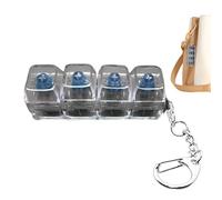 Rukjmqi Fidget Giocattoli, 7,5 x 2,7 x 2 cm, ABS a 4 tasti, con luce LED, per paura, ufficio, scuola