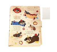 Rukjmqi Notebook per la rivista, notebook Binder A5,60 fogli di foglio di vetrino cartoni animati di carta per il fumetto - Libro dei compiti a casa ricaricabile, Stabiliery di apprendimento degli