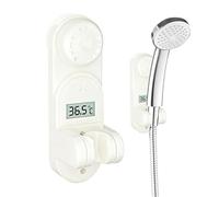 Rukjmqi Supporto Telefono Doccia | Base Regolabile Con Display Temperatura E,Supporto a Parete per Asta Doccia | Per Casa Toilette Bagno Commerciale Hotel Anziani Disabili Handicap