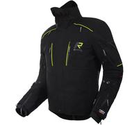 Rukka Flexo-R Giacca tessile da motocicletta impermeabile, nero/giallo, 54