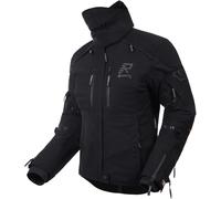 Rukka Flexorina Giacca tessile impermeabile per motociclette, nero/grigio, Taglia 48