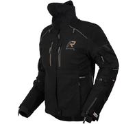 Rukka Flexorina Giacca tessile impermeabile per motociclette, nero/marrone, Taglia 40