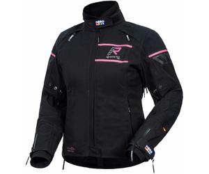 Rukka Raptorina GTX Giacca tessile moto da donna, nero-rosa, taglia 44 per donne
