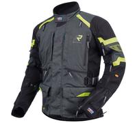 Rukka Madagasca-R Giacca tessile moto, nero-grigio-giallo, taglia 56