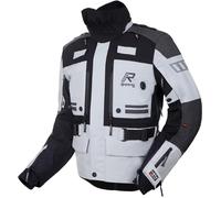 Rukka TitanTrail-R Giacca tessile da motocicletta impermeabile, bianco/grigio/nero, Taglia 48