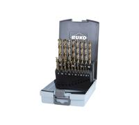 RUKO 215214RO HSSE-Co 5 Set di punte da trapano per metallo 19 pezzi DIN 338 aste cilindriche 1 set