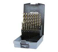 RUKO 228215RO - Juego de 25 brocas helicoidales DIN 338 tipo UNI, HSSE-Co 5