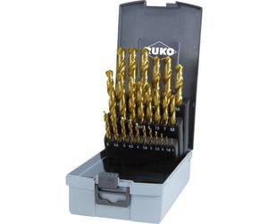 RUKO 250215TRO HSS-G Kit punte a spirale 25 parti 1 mm, 1.5 mm, 2 mm, 2.5 mm,