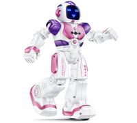 Ruko 6088 Robot Programmabile Interattivo per Bambini 3-6 Ann, Rosa | Controllo tramite gesti, telecomando e app mobile, robot interattivo ricaricabile, volti LED e giochi di domande e risposte.